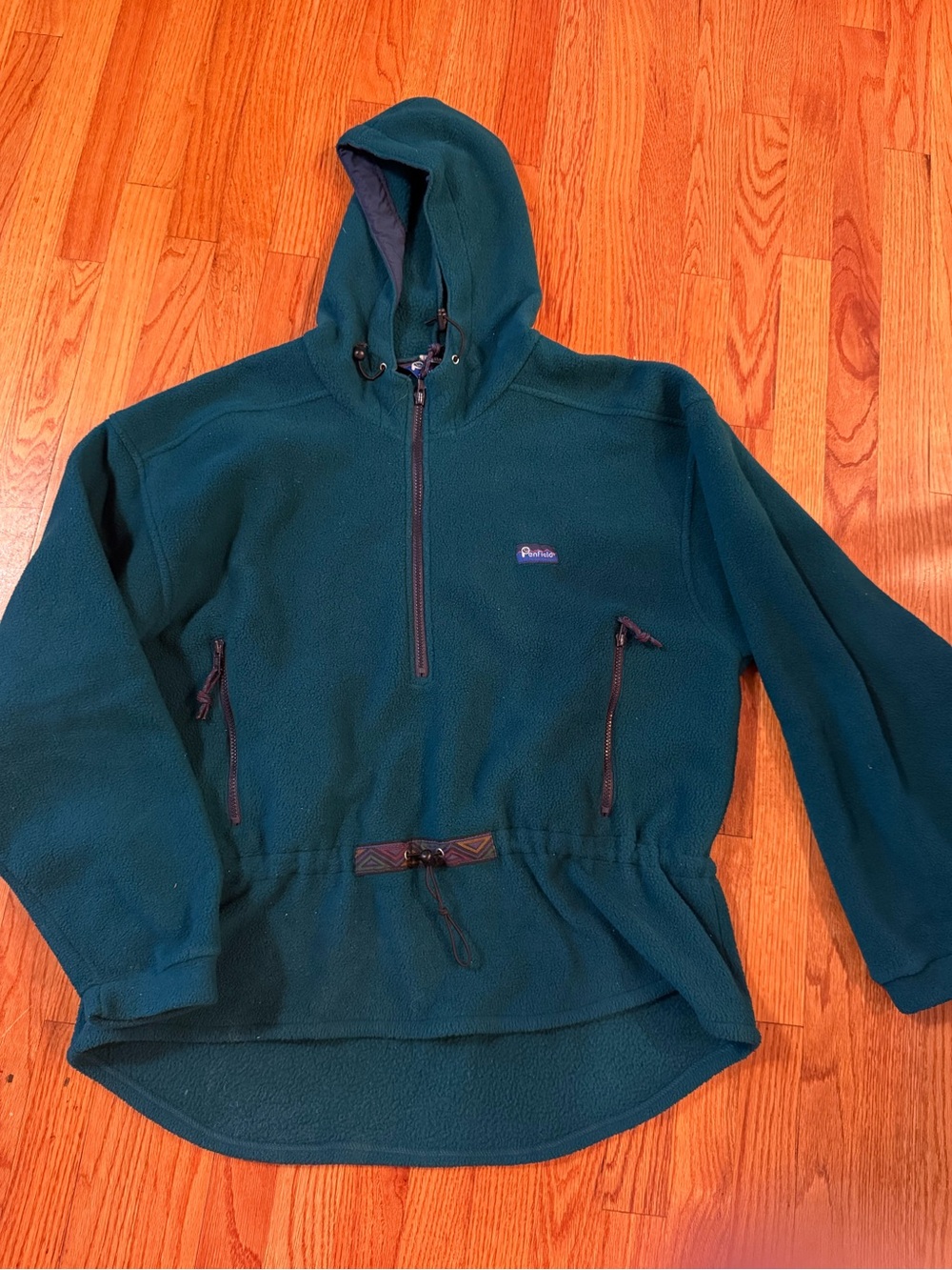 Vintage Penfield fleece hoodie 90s half-zip pullover thick Polartec Made in USA